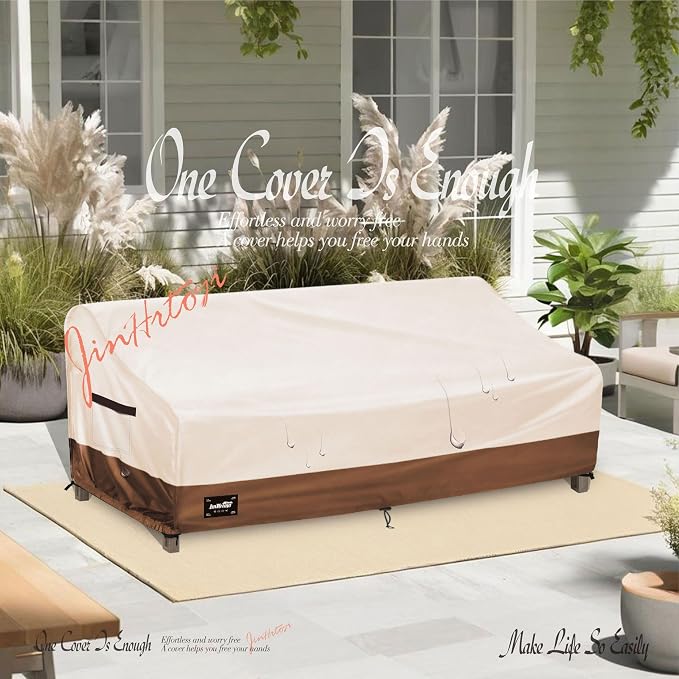 JinHrtoyi 3-Seater Outdoor Couch Cover, 93Wx40Dx35H inches Outdoor Furniture - Image 7