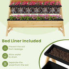 HAPPYGRILL 3-Tier Wooden Raised Garden Bed, Elevated Planter Box Kit - Image 5