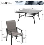 Sophia & William Patio Dining Set 9 Pieces, 8 Quick Dry Textilene Chairs and 1 - Image 7