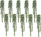 10 Pcs Artificial Succulents Hanging Plants, Fake String of Pearls Greenery by dallisten