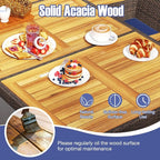 Tangkula 9 Pieces Rattan Outdoor Dining Set - Image 8
