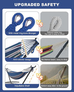 Double Hammock with Heavy-Duty Steel Stand, Easy Assembly, 600lbs Weight - Image 2