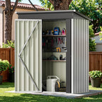 Devoko Outdoor Storage Shed 5 x 3 FT Lockable Metal Garden Shed Steel - Image 2