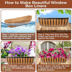 Legigo 4PCS 36 Inch Natural Trough Coco Coir Liners Planters Replacement - Image 4