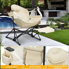 Ainfox Hammock Chair with Footrest, Oversized Swinging Portable Folding Camping - Image 3