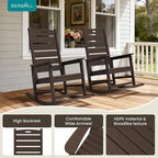 SERWALL Outdoor Rocking Chair Set of 2, Oversized Rocking Chair - Image 10