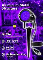 Elenora Halloween Spotlights Outdoor, 15W LED Black Light/Blacklight - Image 4
