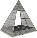 SOFTSEA Outdoor Sunbed with Cushions and Colorful Pillows, Patio Tent Shape - Image 3