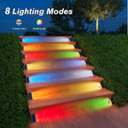 VOLISUN Solar Stair Lights 12 Pack, 7 Fixed Colors, Solar Step Lights Outdoor - Image 3