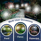 Solar Garden Lights Outdoor, 6 Pack 120 LED Twinkling Firework Lights Decorative - Image 5