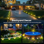 SOLPEX 10 Pack Solar Ground Lights Outdoor Waterproof, Solar Powered Pathway - Image 2
