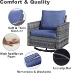 Belord 7 Piece Outdoor Furniture Patio Wicker Sofa Set, Oversize Outdoor Swivel - Image 8