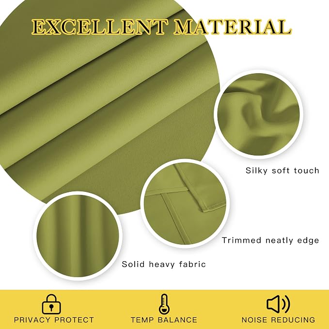 NICETOWN Blackout Curtains 84 Inch Length, Thermal Insulated Curtains - Image 2