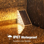 VOLISUN Solar Stair Lights 6 Pack, Solar Step Lights Outdoor Waterproof IP67 - Image 4