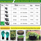 3-Pack 75 Gallon Thickened Plant Grow Bags Large Heavy Duty Garden Bag Fabric - Image 8