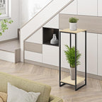 34" Tall Plant Stand Indoor, 2-Tier Modern Plant Shelf, Corner Flower Pot - Image 8