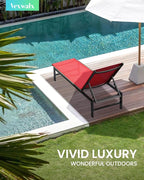 Outdoor Lounge Chair for Pool, Aluminum Chaise Lounge Chairs - Image 2
