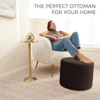 ZICOTO Beautiful Boucle Pouf Ottoman and Foot Rest - Image 2