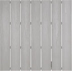 Modway Maine Aluminum Outdoor Patio Bar Table in White Light Gray - Image 3
