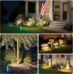 intelamp Solar Spot Lights Outdoor Waterproof, 4000mAh RGB LED Landscape Lights - Image 7