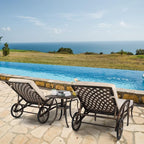 VINGLI Cast Aluminum Outdoor Chaise Lounge Chair - Image 8