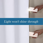 H.VERSAILTEX White Linen Blackout Curtains Durable Thick Textured Linen Look - Image 3