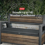 Keter Signature 60 Gallon Storage Bench Deck Box - Image 3