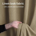 Easy-Going Linen Look Outdoor Curtains Waterproof Windproof Porch Curtains - Image 5