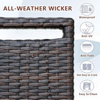 ART TO REAL Outdoor Recliner, Automatic Adjustable Wicker Lounge Recliner Chair - Image 6