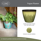 Classic Home and Garden Vogue Planter Pots w/Pottery Quality Finish - Image 2
