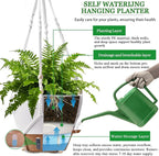10 Inch Hanging Planters for Indoor Plants, 2 Pack Self Watering Hanging - Image 3
