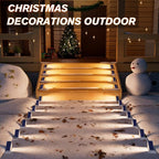 VOLISUN Outdoor Stair Lights 8 Pack, Solar Step Lights Waterproof IP67 - Image 3