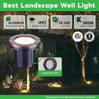 Low Voltage Well Lights LED, Bright 12V Landscape Lights Outdoor IP67 Waterproof - Image 2