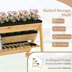 Giantex 3-Tier Vertical Raised Garden Bed, Wood Elevated Planter Box - Image 6