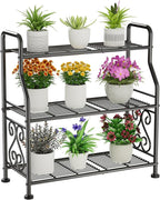 GIOTORENT Plant Stand Outdoor Indoor 3 Tier Metal Waterproof by GIOTORENT