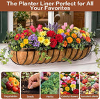 Legigo 4PCS 36 Inch Natural Trough Coco Coir Liners Planters Replacement - Image 7