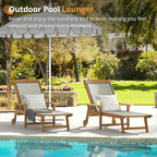 LUE BONA Chaise Lounge Chair Outdoor Set of 4, HDPS and HDPE Wicker Material - Image 2