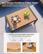 Aluminum Outdoor Patio Furniture Loveseat, All-Weather Patio Conversation Sets - Image 7