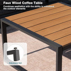 Metal Patio Furniture Set, 6 Pieces Outdoor Sectional Sofa Set - Image 5