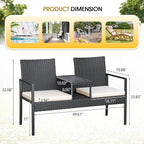 Devoko Patio Conversation Sets Outdoor Loveseat - Image 4