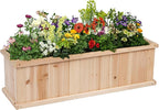 Shine Company Premium Cedar Raised Garden Bed, Planter Box by ShineCompany