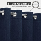 Easy-Going Linen Look Outdoor Curtains Waterproof Windproof Porch Curtains - Image 3