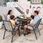 Patio Chairs Set of 8, Stackable Outdoor Dining Chairs - Image 4