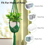 USLAI Macrame Plant Hanger Indoor Outdoor, Fits 3 to 6.5 inch Pots, Hanging - Image 6