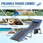 Devoko 4-Fold Padded Portable Folding Outdoor Chaise Lounge Heavy Duty - Image 7
