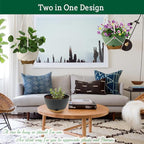 3 Pack Hanging Planters Set, 8 Inch Indoor Outdoor Hanging Plant Pot Basket - Image 5