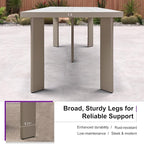 PURPLE LEAF 9 Pieces Outdoor Dining Set Patio Table and Chairs Set Aluminum - Image 4