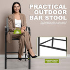 NUU GARDEN 5 Piece Outdoor Patio Bar Set, Textilene High Bar Stools, Square Bar - Image 5