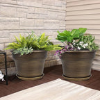 Plant Planters Pots Set of 4 Pack 10 Inch, Plastic Flower Pot - Image 6