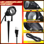 4 Pcs Christmas Red Spotlight Outdoor Plug in Landscape Lighting 12w Ip66 - Image 6